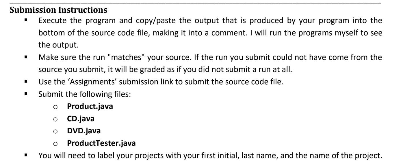 Solved . 1 Programming Project 10: Creating an Inventory | Chegg.com