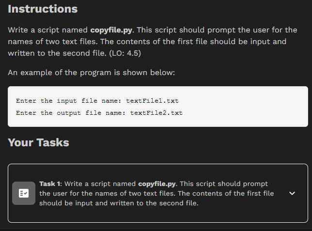 Solved Write a script named copyfile.py. ﻿This script should | Chegg.com