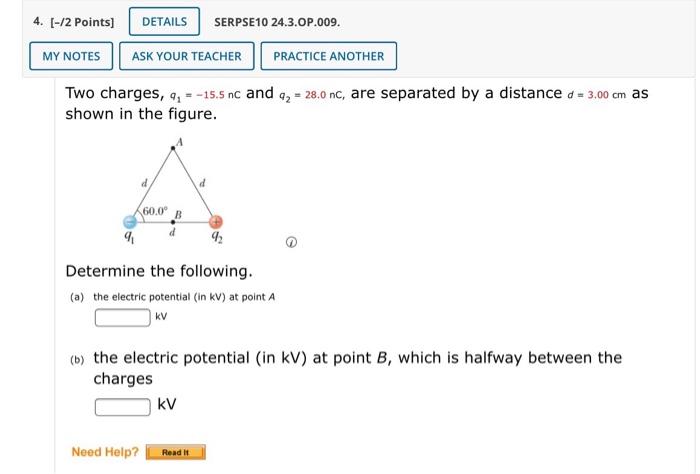 Solved 4. (-12 Points) DETAILS SERPSE10 24.3.OP.009. MY | Chegg.com