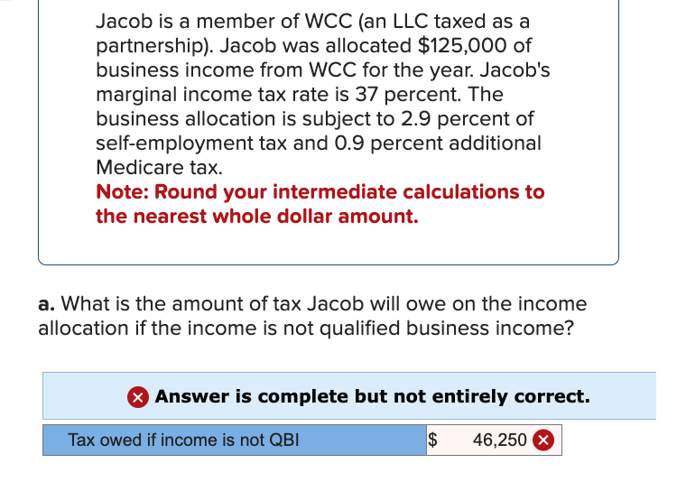 Solved Jacob is a member of WCC (an LLC taxed as | Chegg.com