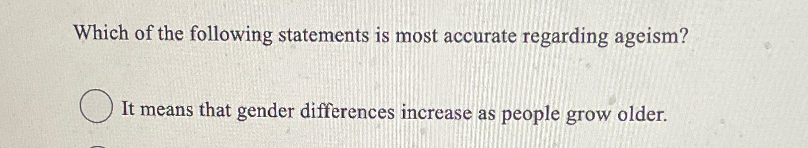 Solved Which of the following statements is most accurate | Chegg.com