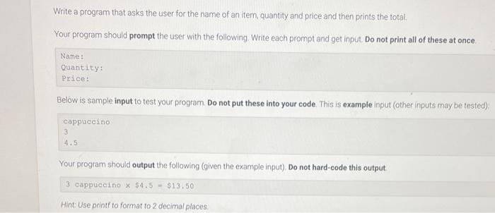 Solved Write a program that asks the user for the name of an | Chegg.com