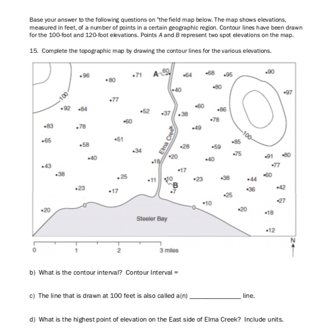 Solved What is the change in elevation from point A to point | Chegg.com