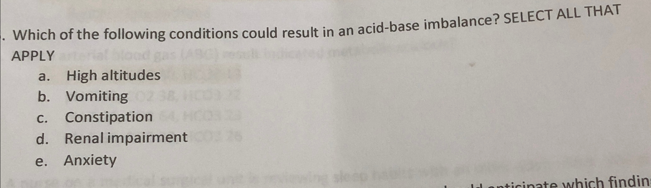 Solved Which of the following conditions could result in an | Chegg.com
