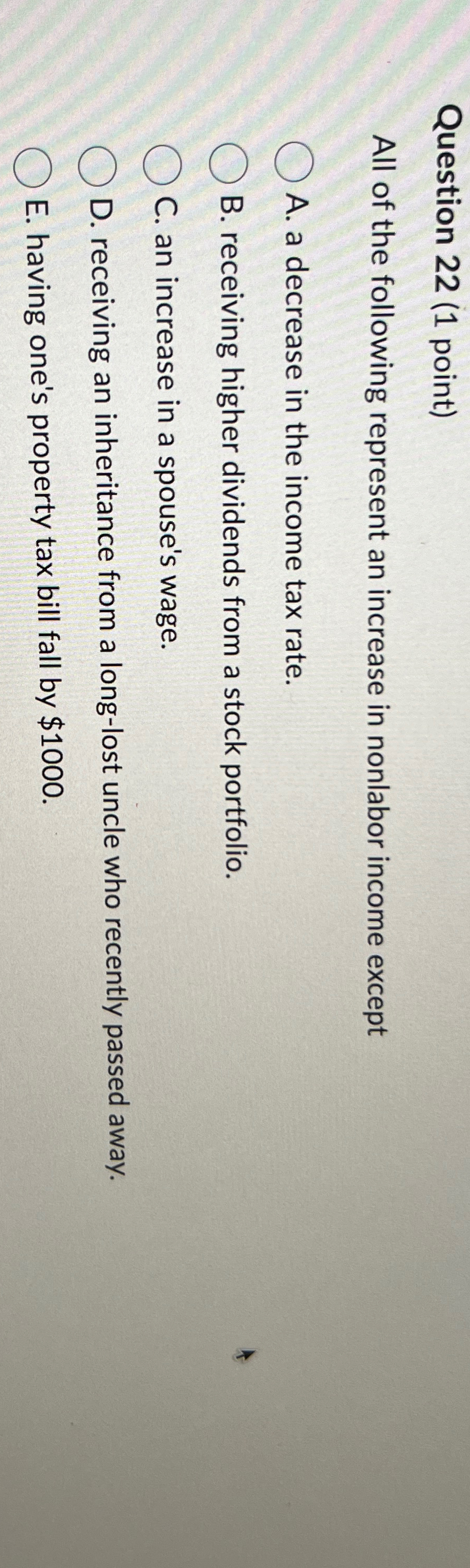 Solved Question 22 (1 ﻿point)All of the following represent | Chegg.com