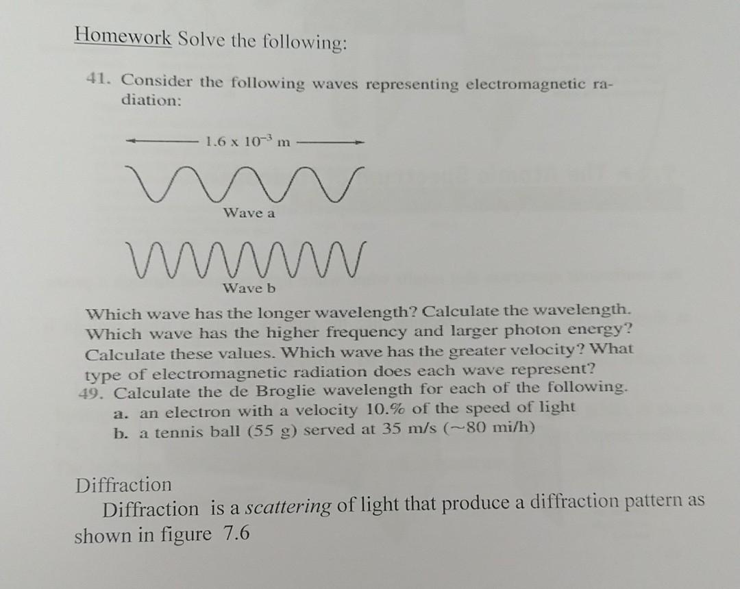 Solved Homework Solve the following: 41. Consider the | Chegg.com