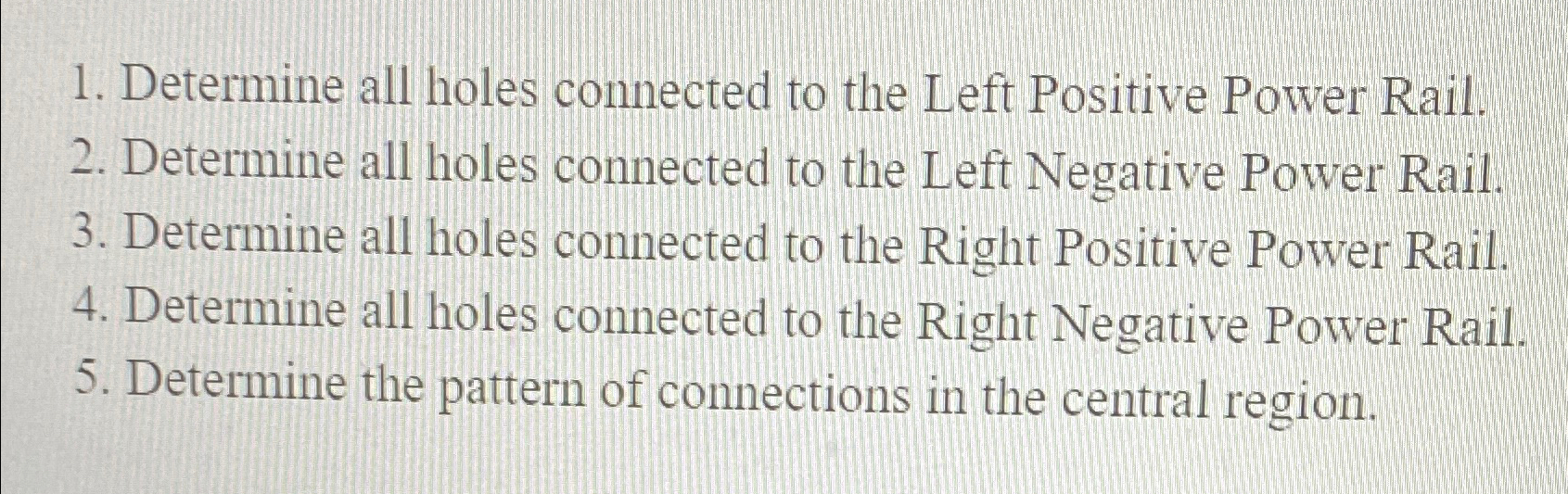 Determine all holes connected to the Left Positive | Chegg.com