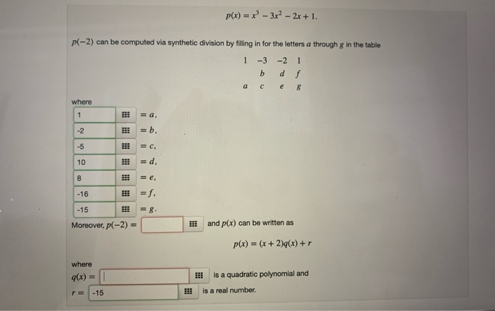 Solved P X X 3x2 2x 1 P 2 Can Be Computed Via