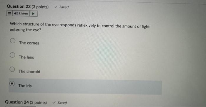 convex structure that focuses the light entering the eye on the retina