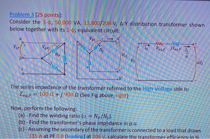 Solved Problem 3 25 Points Consider The 3 0 50 000 Va Chegg Com