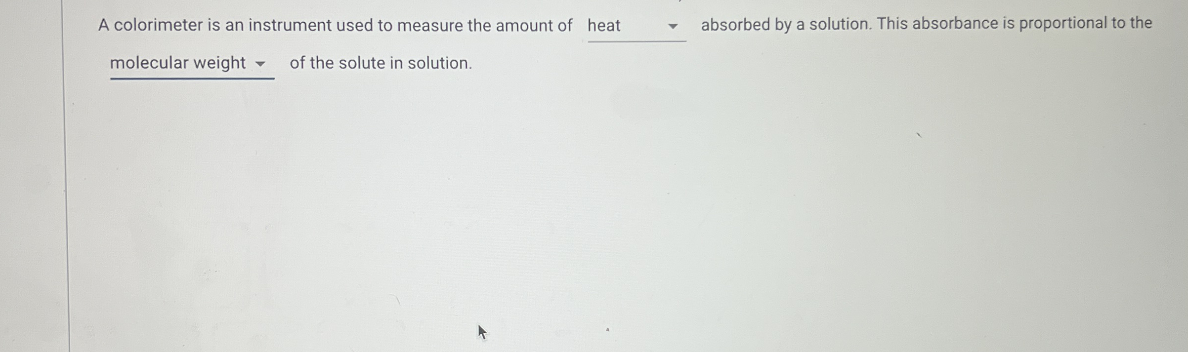 Solved A colorimeter is an instrument used to measure the