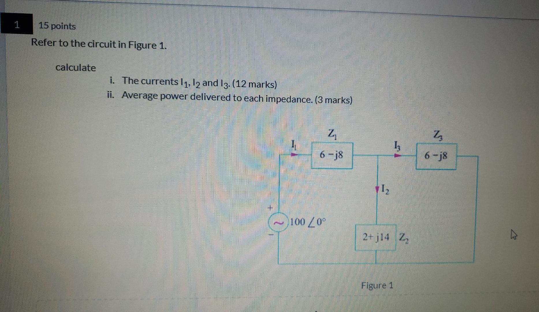 Solved 1 15 points Refer to the circuit in Figure 1. | Chegg.com