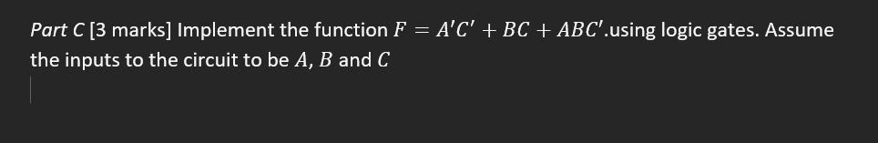 Solved Part C [3 ﻿marks] ﻿Implement the function | Chegg.com