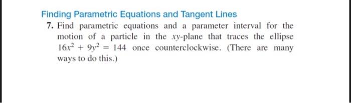 finding horizontal tangent lines of parametric equations