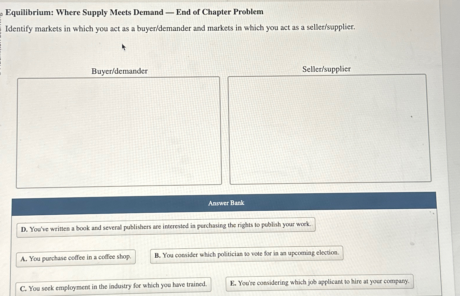 Solved Equilibrium Where Supply Meets Demand ﻿End of