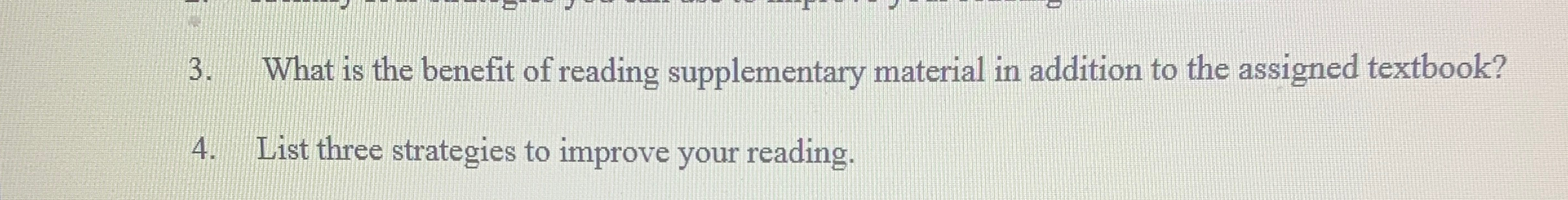 Solved What is the benefit of reading supplementary material | Chegg.com
