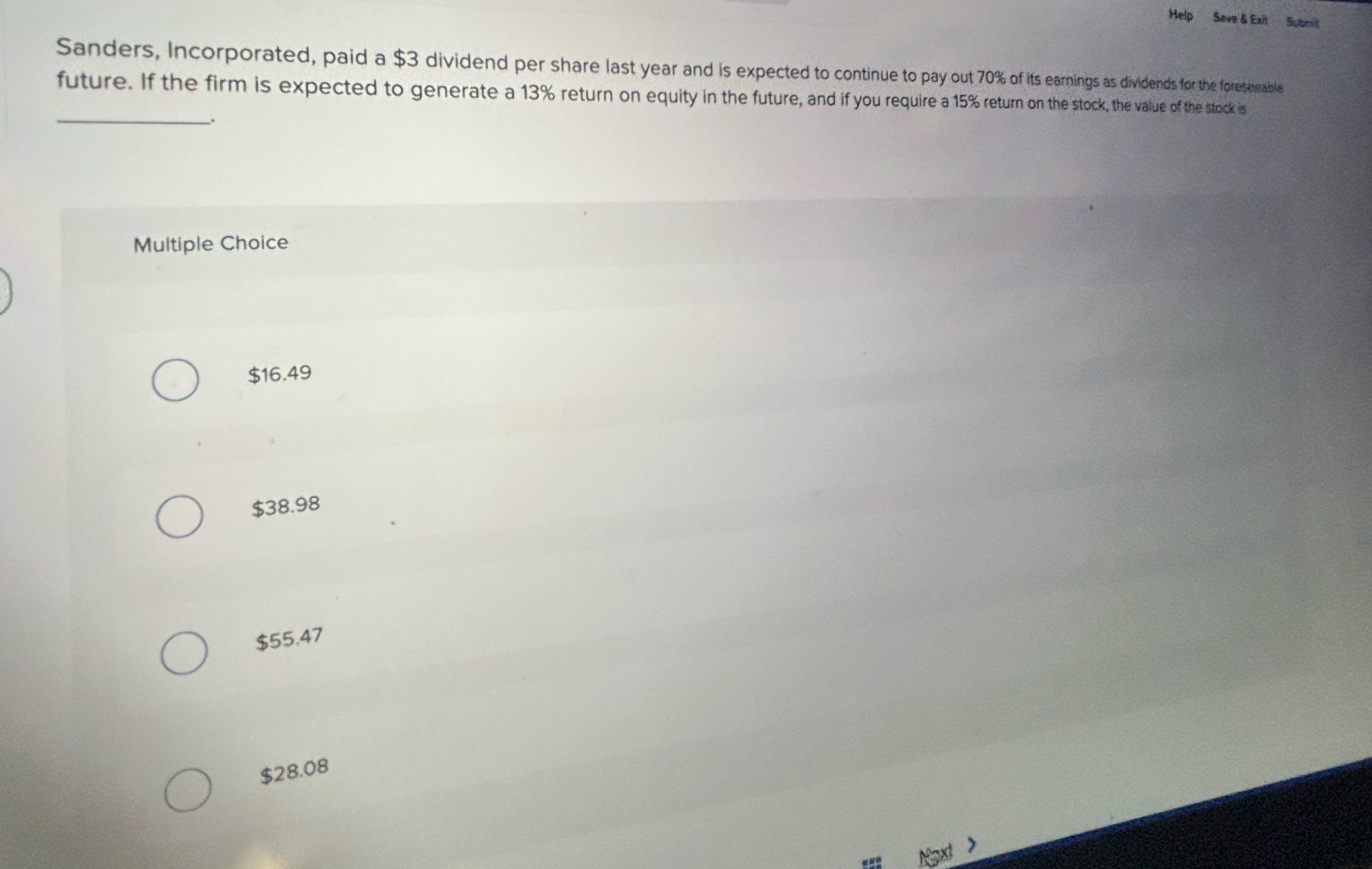 Solved HelpSeve bexitSutritSanders, Incorporated, paid a 3