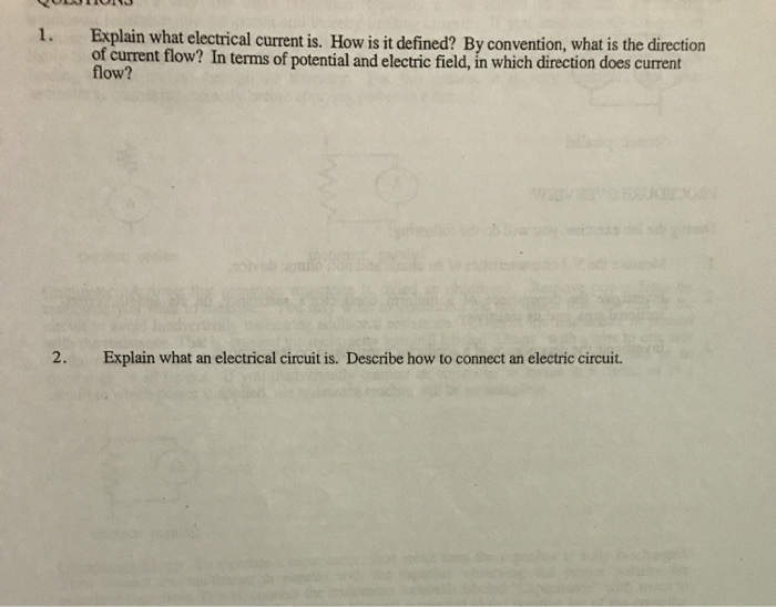 Solved Explain what electrical current is. How is it | Chegg.com