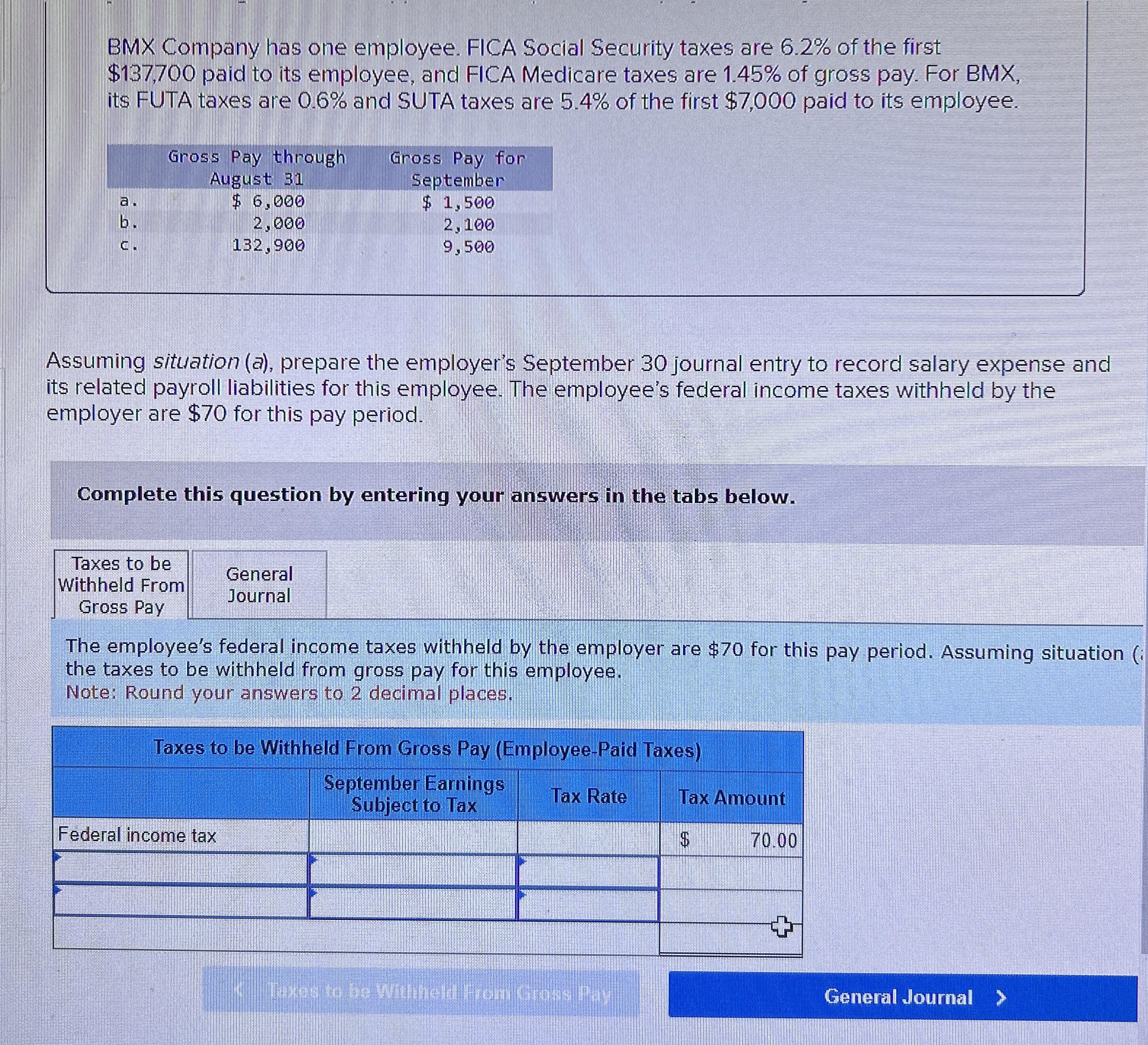 Solved Bmx Company Has One Employee Fica Social Security Chegg Com