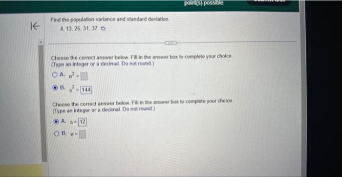 Solved Choose the correct answer below. Fill in the antwer | Chegg.com