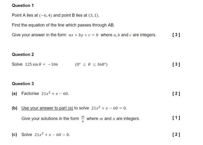 Solved Question 1 Point A lies at (-6,4) and point B lies at | Chegg.com