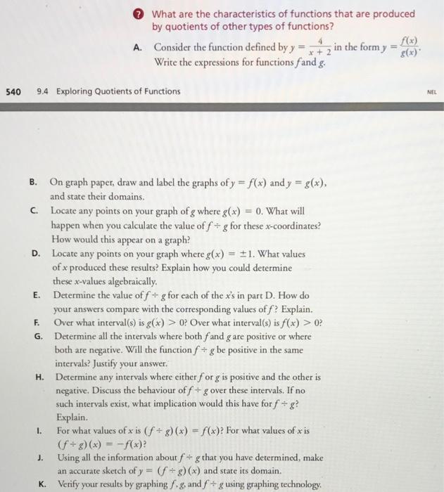 Solved What Are The Characteristics Of Functions That Are Chegg Com