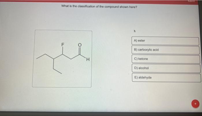 Solved What is the classification of the compound shown | Chegg.com
