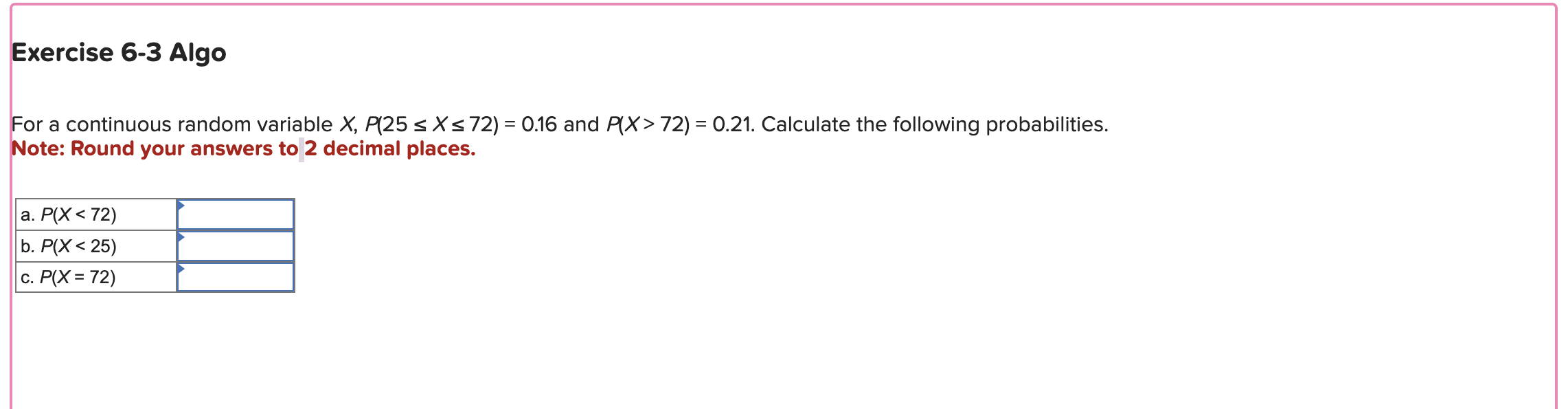 Solved exercise 6 3 algofor a continuous random variable chegg