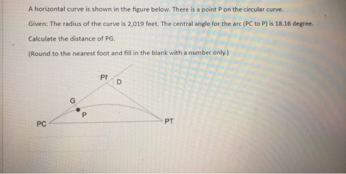 Solved A Horizontal Curve Is Shown In The Figure Below. | Chegg.com