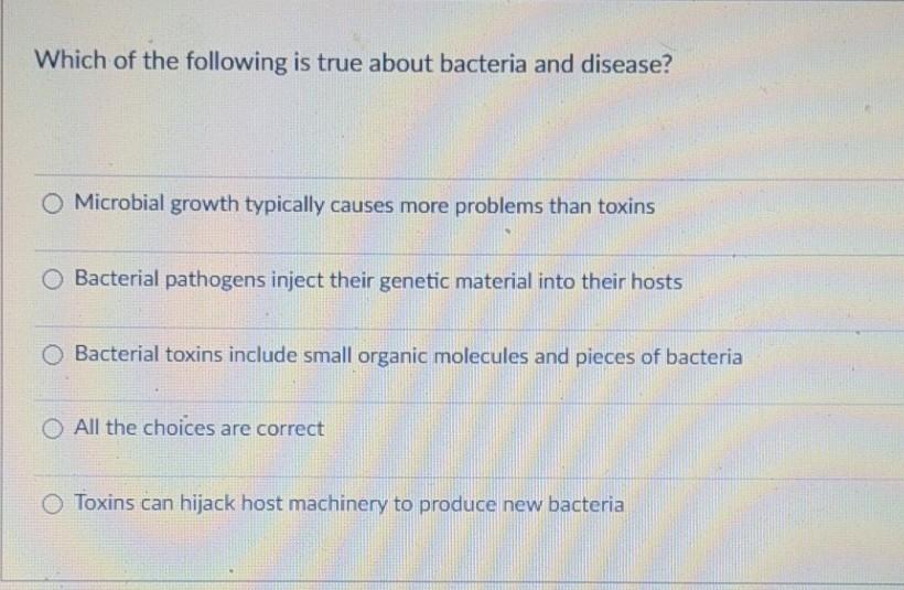 Solved Which Of The Following Is True About Bacteria And | Chegg.com