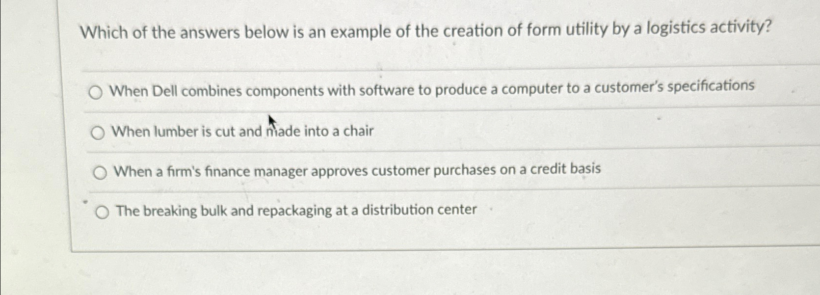Solved Which of the answers below is an example of the