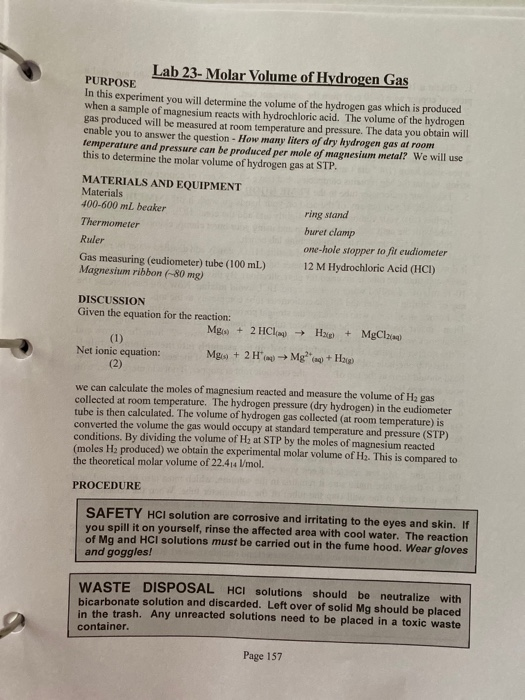 Molar Volume Of Hydrogen Lab Answers 79+ Pages Summary [1.35mb] - Updated 2021 