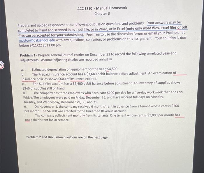 Solved Chapter 3 Prepare and upload responses to the | Chegg.com