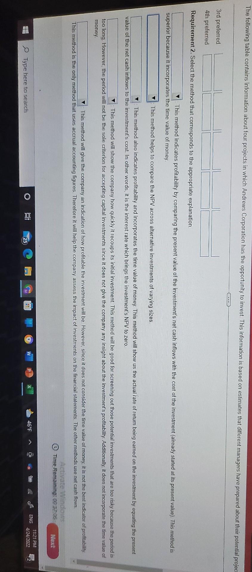 Solved Submit The following table contains information about | Chegg.com