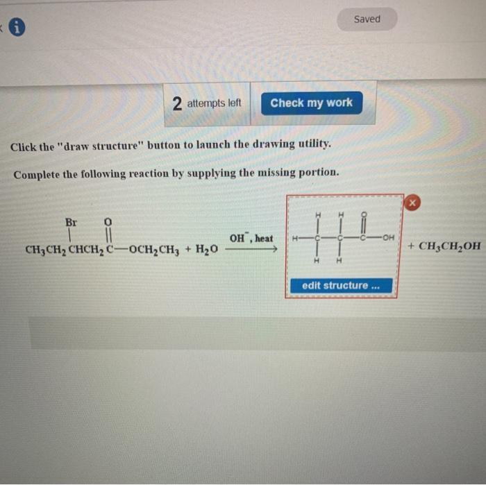 Solved 3 attempts left Check my work Click the "draw | Chegg.com