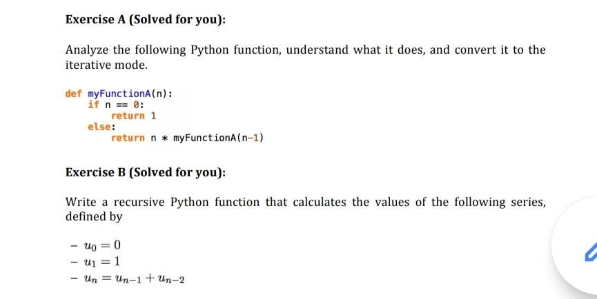 Solved my Functions.py # Exercise A (solved for you) det | Chegg.com