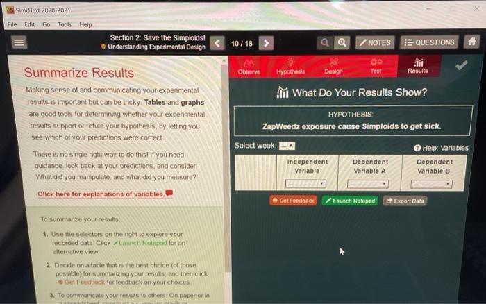 Section 2: Save the Simploids! Understanding | Chegg.com