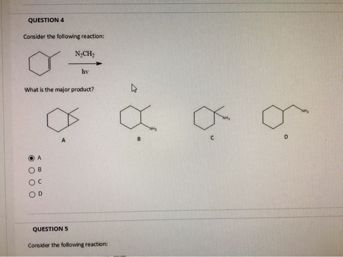 Solved QUESTION 4 Consider the following reaction: N,CH hy | Chegg.com