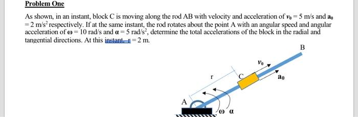 Solved As shown, in an instant, block C is moving along the | Chegg.com