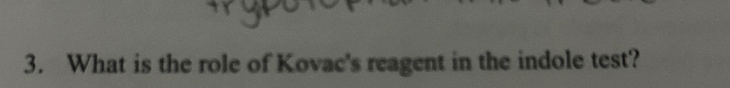 Solved What is the role of Kovac's reagent in the indole | Chegg.com