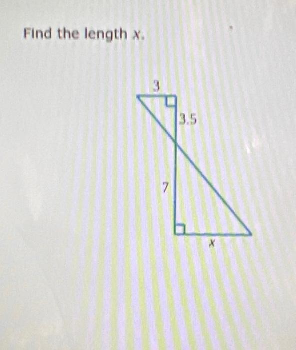 Find the length \( x \).