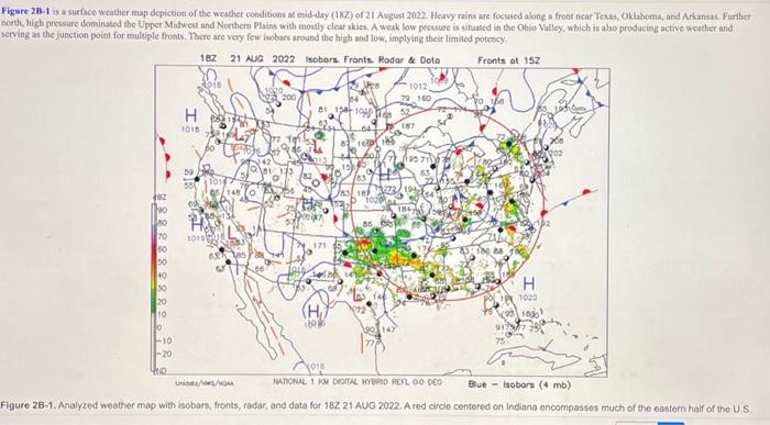 Solved Figure 2B-1 Is A Surface Weather Map Depiction Of The | Chegg.com