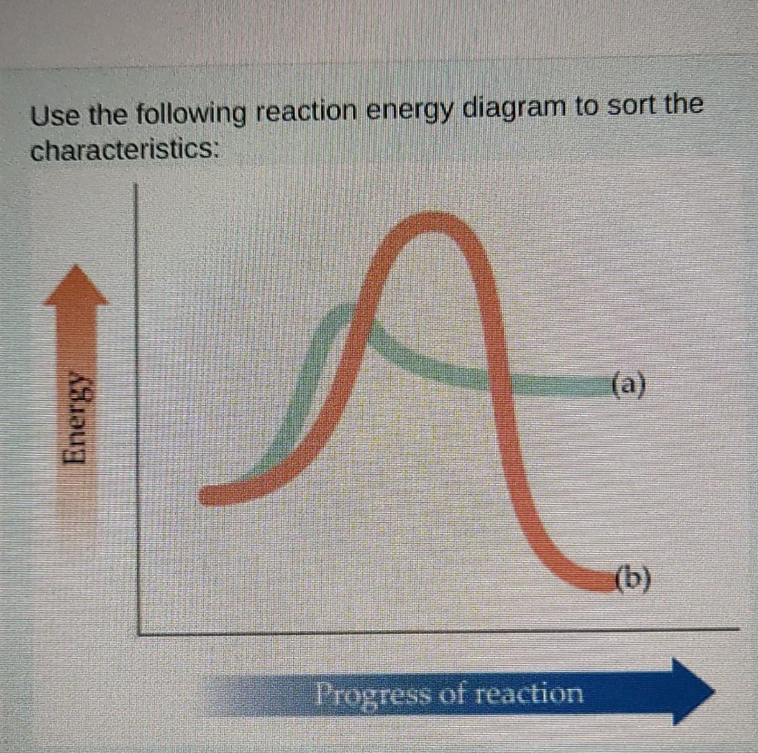 Solved Use the following reaction energy diagram to sort the | Chegg.com