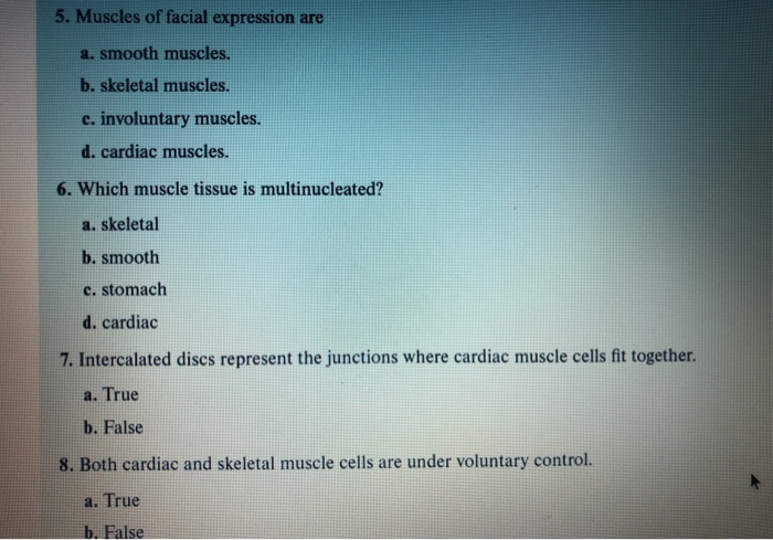 Solved 1. Which muscle tissue is under conscious control? a