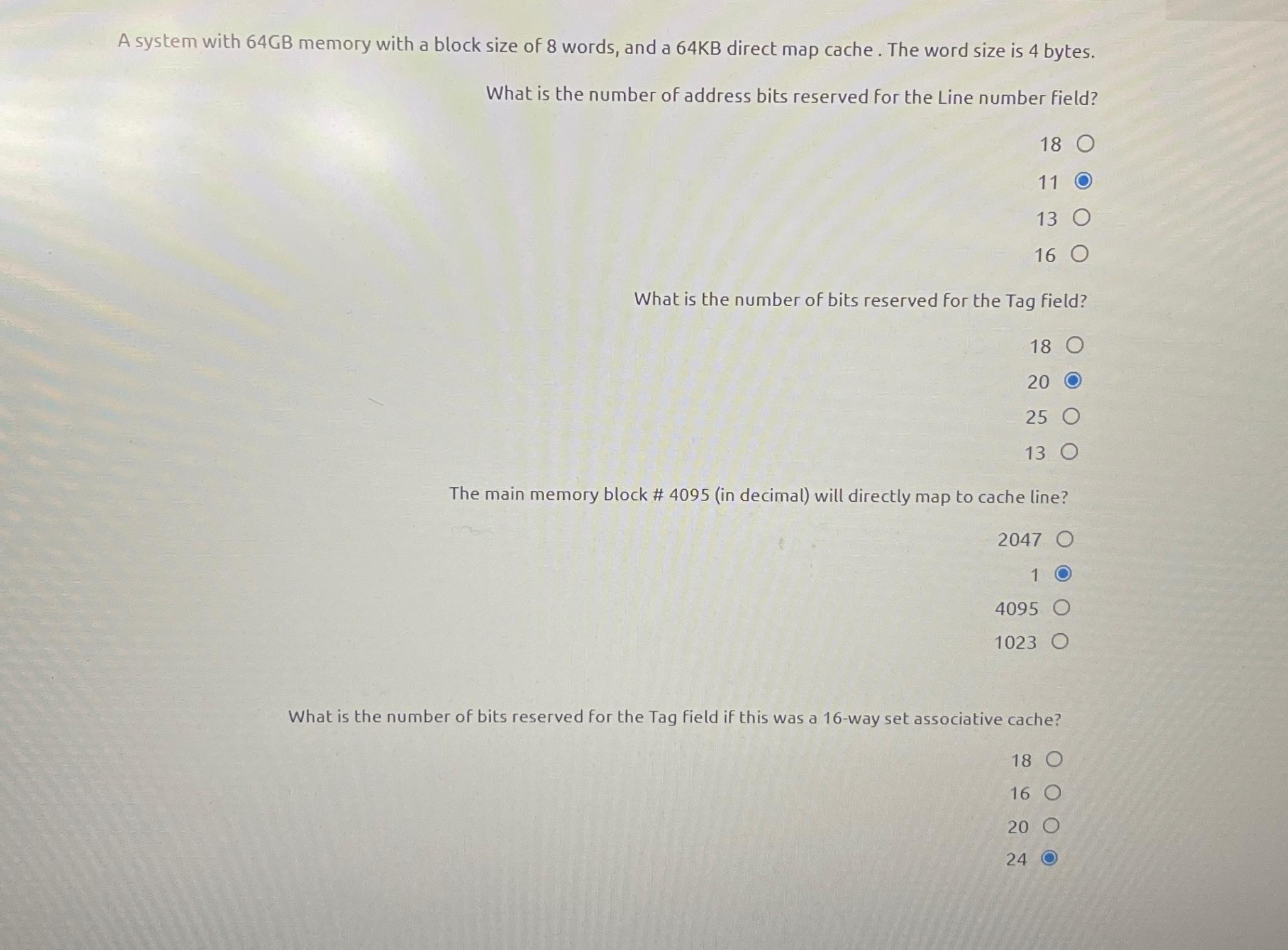 Solved A system with 64GB memory with a block size of 8 | Chegg.com