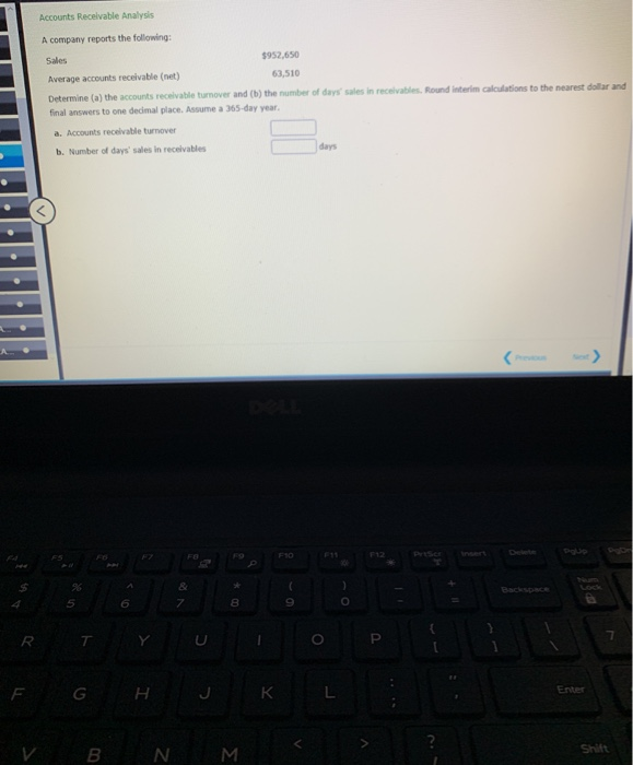Solved accounts recelivable analysis a company reports the chegg