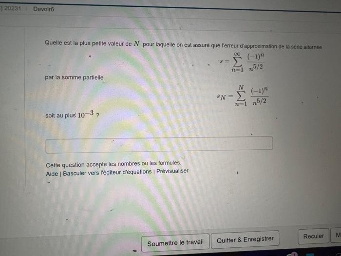 What is the smallest value of i for which it is chegg