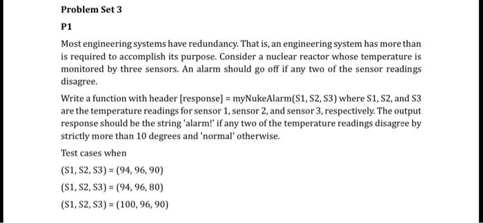 Solved Problem Set 3 P1 Most engineering systems have | Chegg.com