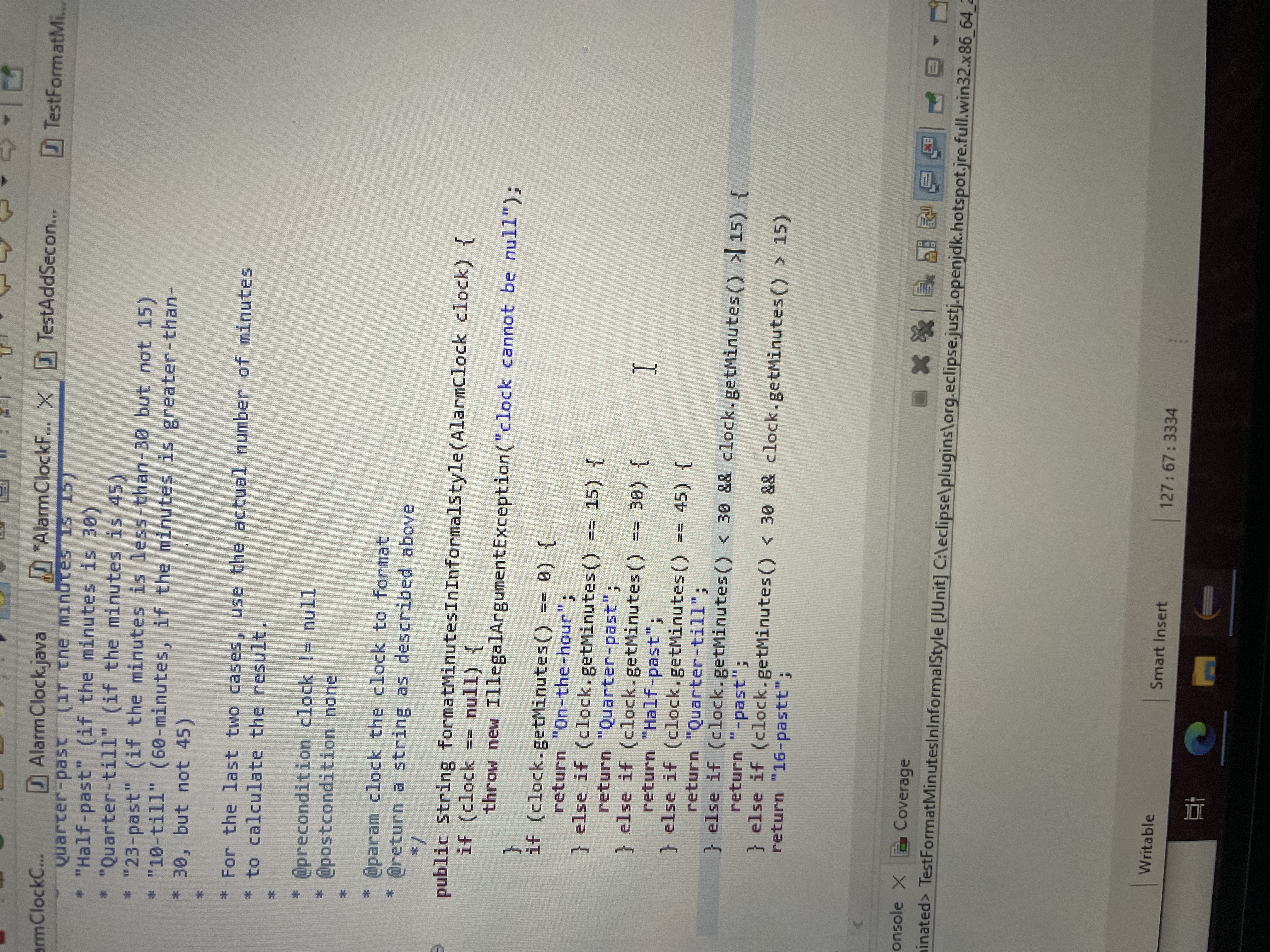 Solved I’m trying to format minutes in Java but I don’t get | Chegg.com