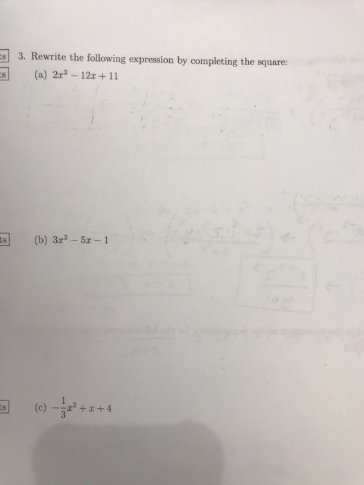 Solved Es Es 3. Rewrite the following expression by | Chegg.com